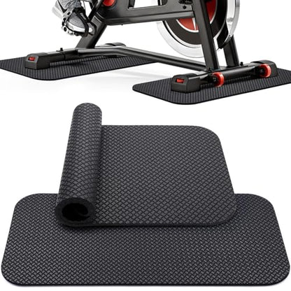 TOBWOLF Non-Slip Mat Compatible with Peloton Bike, Concept 2 Rowing Machine - color: 5MM Double-sided Non-slip Peloton Bike Mat