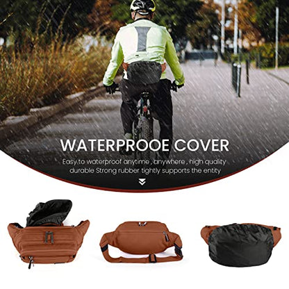 CXWMZY Fanny Packs For Women & Men Waist Pack Hip Bum Bag with Multi-Pockets Large Capacity Waterproof Casual Bum Bag for Disney Traveling Casual Cycling Running Hiking (Brown1) - color: Brown1