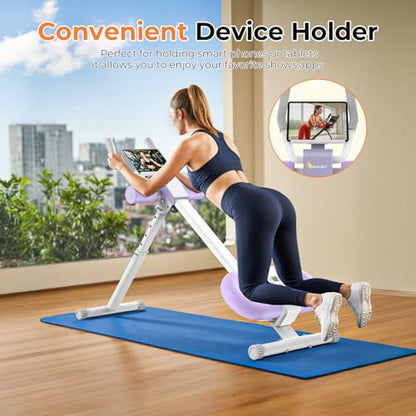 MR. CAPTAIN Ab Machine, Adjustable Ab Trainer Machine for Abs Workout at Home Gym, Foldable, LCD Monitor, Device Holder, 400 LBS, Abdominal Trainer for Stomach Workout