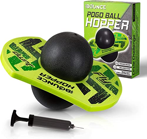 New Bounce Pogo Ball for Kids – Trick Pogo Board for 7, 8, 9, 10 Year Old Boys, Outdoor Birthday Gifts - Pogo Balance Bounce Ball - color: Green