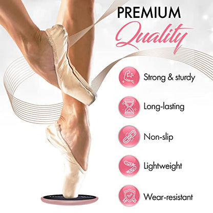 Ballet Pirouette Disc for Dancers - Portable Turn Disc for Dancing on Releve, Gymnastics and Ice Skaters - for Better Pirouette Technique, Releve, Turns and Dance Spinning