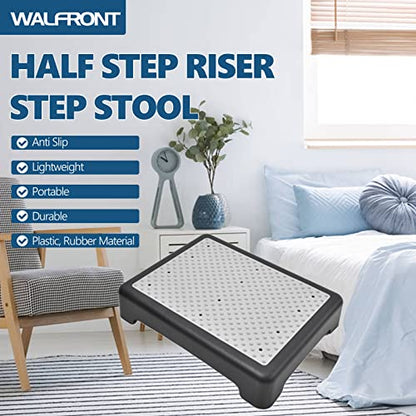 Anti Slip Step Stool Indoor/Outdoor Half Step Bath Shower Stackable Elderly Plastic High Riser Step Stool Aid Portable Stepping Stool for Household Garden High Beds