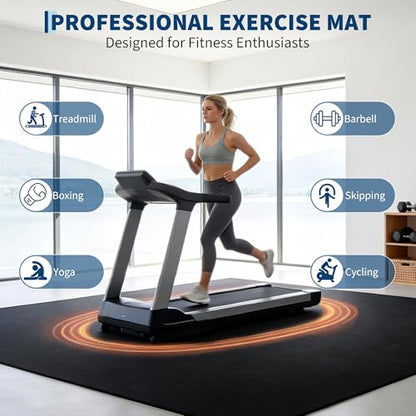 0.56-Inch Thick 48 Sq ft Exercise Equipment Mats | 12 Tiles Interlocking High-Density EVA Foam Rubber Puzzle Gym Flooring for Home Gym & Heavy Weight Workouts, 24 x 24 in Black