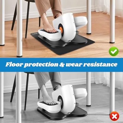 Ellipse Leg Exerciser Machine Mat, Non-Slip Rubber Workout Mat for Under Desk Ellipticals, Exercise Equipment Pad for Electric Seated Foot Pedal Exerciser Enhanced Stability