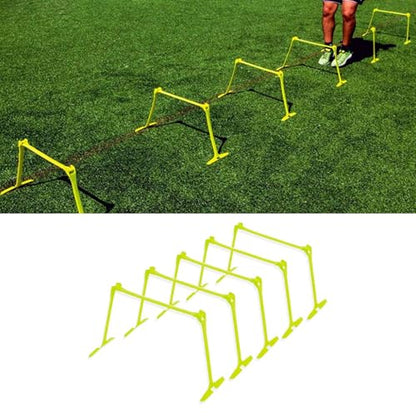 Adjustable Height Mini Hurdles - Set of 5 Small Agility Hurdles with Handle for Track Field, Soft Portable Obstacles for Soccer Training