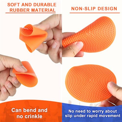 Poly Spots 4 Inch & 9 Inch Non-Slip Flat Cones Spot Markers for Gym Floor - style: Orange 24 Pcs 4inch