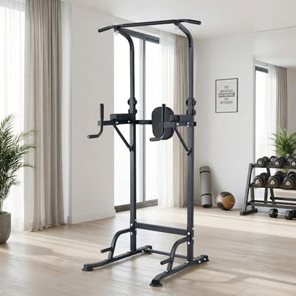 Adjustable Power Tower Pull Up Dip Station Multifunction Strength Training