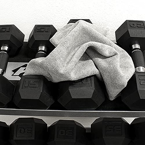 Microfiber Gym Towels, Super Absorbent & Quick Drying Sweat Towels for Fitness, Sports, Yoga, Workout, Sauna, Face & Equipment, Soft & Reusable,16x27 Inches, 6-Pack, Gray