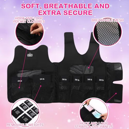 Weighted Vest for Kids Ages 4 to 7 and Ages 8+ Boy Girl Adjustable Breathable Compression Vest for Processing Issue(Mermaid,Medium,Tie-dye)