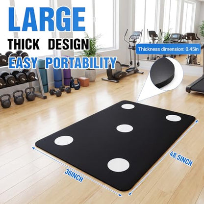 Dot Drill Mat for Reaction Speed Training Non-Slip 48.5 x 36 Inch Basketball Soccer Footwork Training Mat for Sports, Fitness, Improve Speed, Strength and Coordination