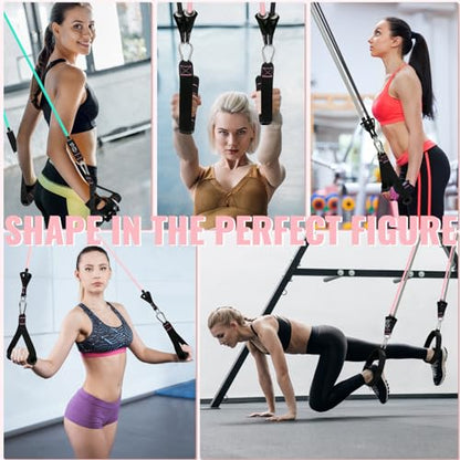 Resistance Bands for Working Out, Exercise Bands with Handles, Stretch Bands for Exercise, Workout Bands with Door Anchors for Physical Therapy & Strength Training