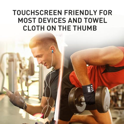 FINGER TEN Weightlifting Workout Gloves Men - color: Full-Black, size: Small