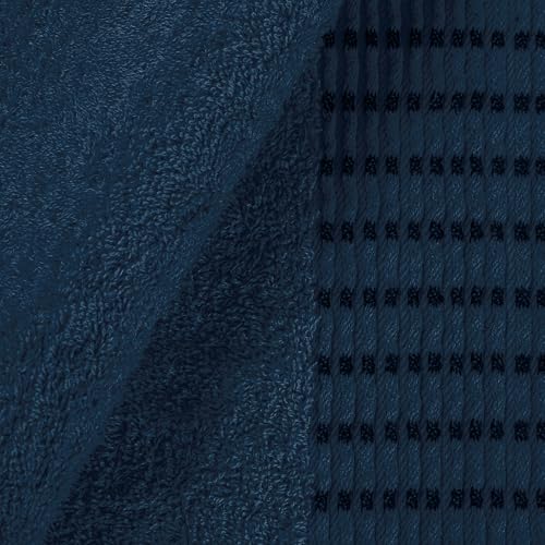 MALLONI HOME Ultra Soft 3 Pack Cotton Towel Set, Contains a Bath Towels 28x55 inch, a Hand Towels 16x24 inch & a Wash Coths 12x12 inch, Ideal Everyday use, Compact & Lightweight - Mineral Blue - color: Mineral Blue, size: 3 Pack Set