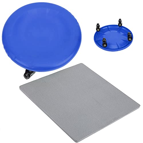 4 Wheel Abdominal Exerciser with Slide Disc, Multi - Directional Core Workout Equipment for Home Gym, Quiet PVC Wheels and Ergonomic Grip for Full - Body Toning