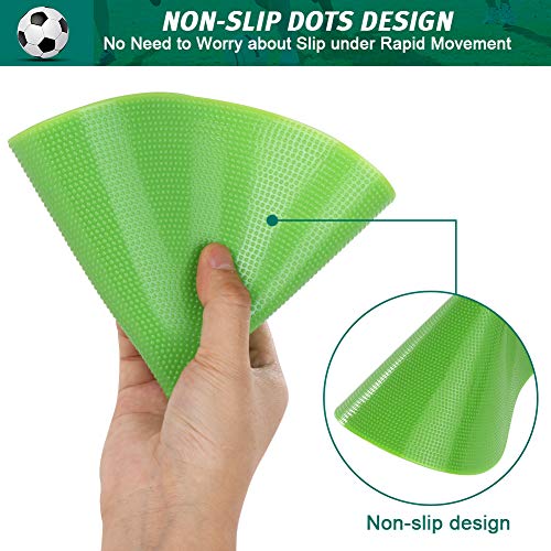 4 Inch & 9 Inch Poly Spot Markers for Gym Floor, Non-Slip Rubber Floor Dots Flat Cones, 6/12/24/60Pcs Agility Markers for Soccer, Basketball, PE Training, Dance & Classroom Activities