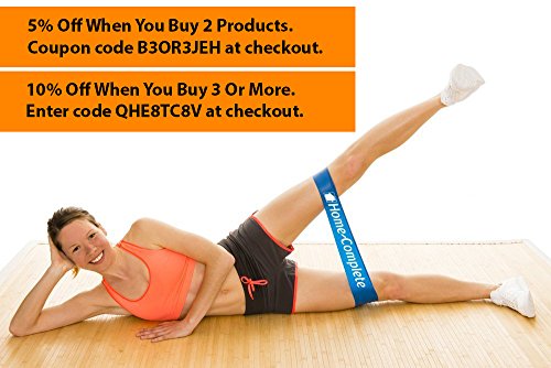 Resistance Bands for Working Out - Workout Band Loop - Exercise Bands with 4 Levels for Toning, Stretching or Physical Therapy by Home-Complete