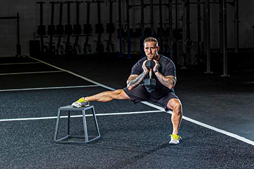 Rage Fitness Steel Plyo Box 12-18-24 Inch High Anti-Slip Pre-Assembled Plyometric Jump Box for Home Gym Conditioning and Strength Training (Sold Individually) Plyometric Platform Step