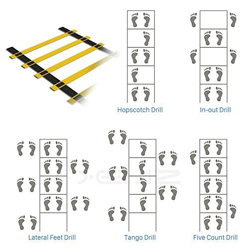 Agility Training Ladder - Improve Speed, Coordination, Develop Foot Strength, Better Footwork, Perfect Fitness Training Equipment for Basketball Soccer Baseball, Team Sports Practice