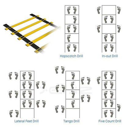 Agility Training Ladder - Improve Speed, Coordination, Develop Foot Strength, Better Footwork, Perfect Fitness Training Equipment for Basketball Soccer Baseball, Team Sports Practice