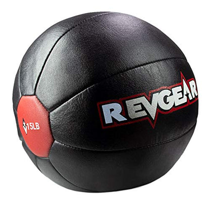 Revgear Leather Medicine Ball - Great for Daily Use | Home Gym or in Fitness Classes | Develop Muscular Strength, Endurance and Power