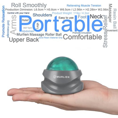 Massage Roller Ball, Tight and Sore Muscles Relief, Manual Massager, Alleviating Shoulder, Arms, Back, Legs, Calves or Muscle Tension - Green - color: Green