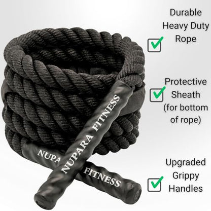Weighted Jump Rope for Men and Women | Heavy Jump Rope for Fitness, Strength, Cardio, Muay Thai, MMA, Boxing, and Weight Loss. 2.4lb to 5lb..
