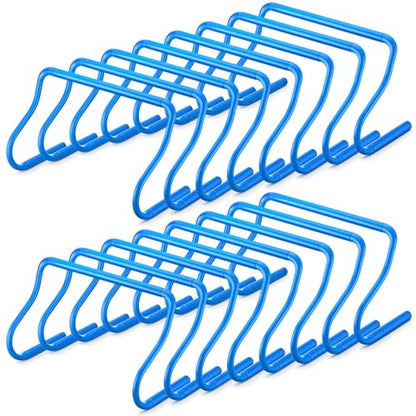 Seenelling 16 Pcs 12" Speed Agility Training Hurdles Large Size Detachable Agility Hurdles Hurdles Training Equipment Set for Athletes Soccer Basketball - color: Blue
