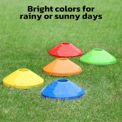 GHB Soccer Cones 25/50/100 Pack Disc Soccer Sport Cones - color: 50Pcs Multicolor