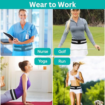 Lightweight Back Brace for Lower Back Pain Under Clothes - Relief from Sciatica, Hip and Spine Pain - Breathable & Adjustable Lumbar Support Belt for Home, Work and Exercise - Suitable for Women&Men - size: Medium