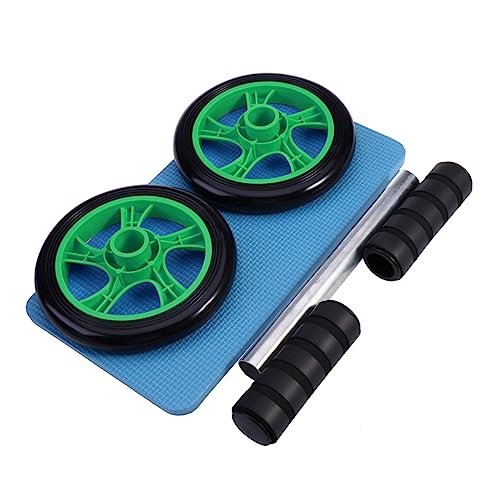 Dual Wheel Ab Roller with Knee Pad Quiet Abdominal Exercise Wheel for Core Strength Training at Home or Gym Sturdy Design for Men and Women