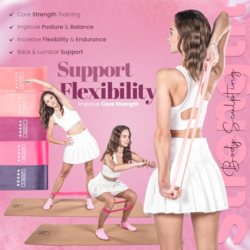 14-Piece Pink Pilates Kit for Women | Yoga Blocks | Magic Circle | Pilates Ball | Ankle Weights | 5 Resistance Bands | Pilates Sliders | At Home Pilates Kit | Beginner Pilates Equipment Set