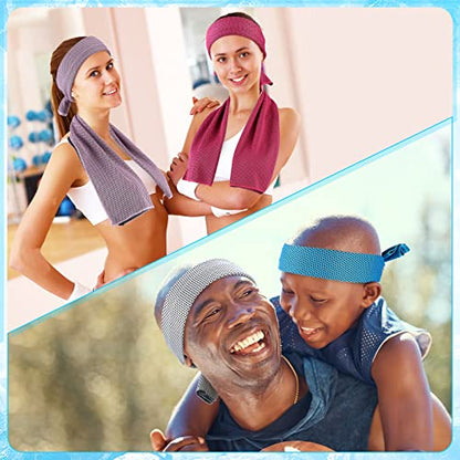 Maitys 300 Pcs Cooling Towel for Hot Weather, 32 x 12 Inch Microfiber Ice Sweat Towel for Neck and Face Breathable Sport Rags for Athletes Gym Yoga Workout