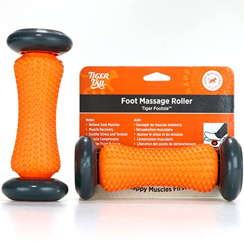 Tiger Tail Footsie Foot Massage Roller Tool, Stretch Sore Foot Muscles, Relieve Plantar Fasciitis, Increase Circulation, and Soothe Cramping