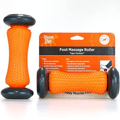 Tiger Tail Footsie Foot Massage Roller Tool, Stretch Sore Foot Muscles, Relieve Plantar Fasciitis, Increase Circulation, and Soothe Cramping