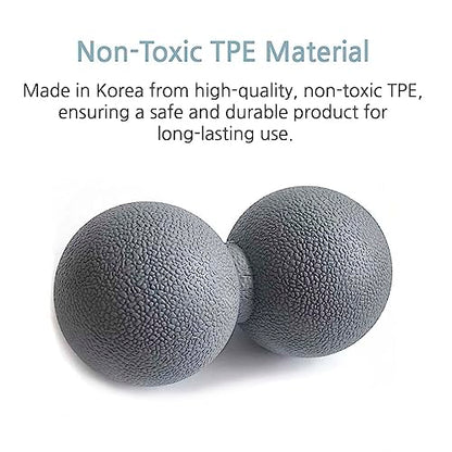 Double Lacrosse Peanut Massage Ball Riser Set for Headache, Neck, Shoulder & Back Pain Relief (Massage Ball Riser Set)
