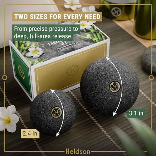 HELDSON® EPP Fascia Massage Balls Set [6cm & 8cm] – Trigger Point Massage Ball for Back, Feet & Neck – Deep Tissue Muscle Release & Myofascial Therapy – Lightweight & Firm