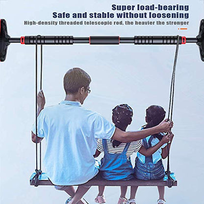 Pull Up Bar for Doorway, Chin Up Bar No Screw Installation Adjustable Dip Bars with Anti-Slip Mat & Locking Mechanism Heavy Duty Home Exercise Fitness Workout Strength Training