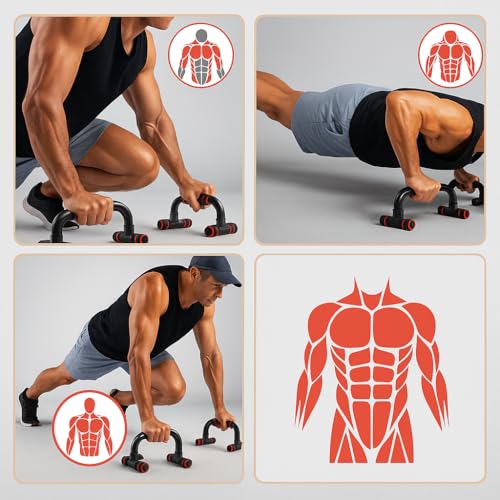 Non-Slip Push Up Push-Up Grips | Fitness Equipment for Muscle Training Suitable for Indoor and Outdoor Use