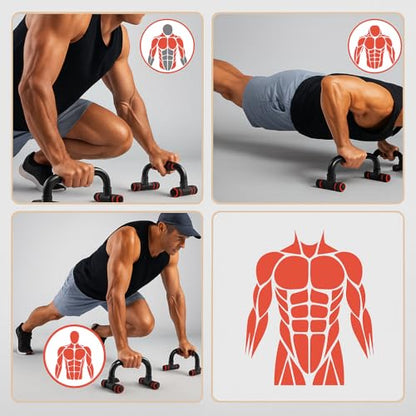 Non-Slip Push Up Push-Up Grips | Fitness Equipment for Muscle Training Suitable for Indoor and Outdoor Use