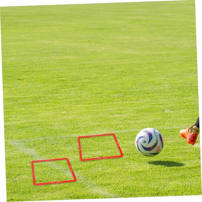 Football Training Supplies 6pcs Portable Agility Rings Boys and Girls Adults Speed and Agility Training Set