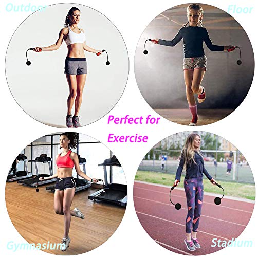 Ropeless Jump Rope，Cordless skipping Rope Tangle-Free Rapid Speed Skipping Ropes for Fitness Weighted Jump Rope Workout for Men, Women, Kids Indoor and Outdoor-Blue