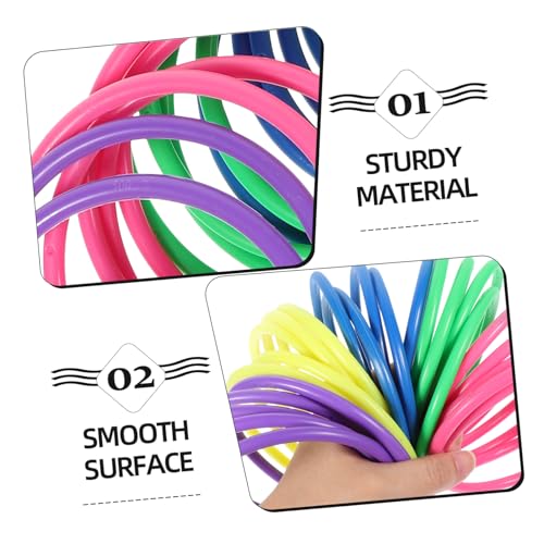 24Pcs Agility Ring Toss Game for Adults Durable Plastic Rings for Outdoor Building Coordination Play for Carnival Parties and Backyard Games