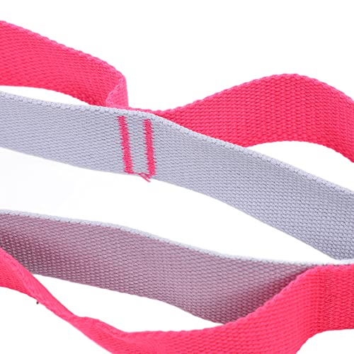 Yoga Stretching Strap, Yoga Strap for Flexibility Training, 3.1m Oxford Cloth Leg Stretcher Strap with Foam Handle and Stainless Steel Buckle, for Gym Dance Physical - color: Red