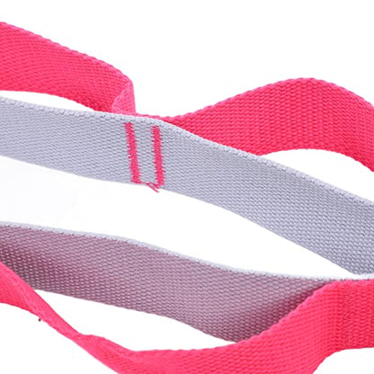 Yoga Stretching Strap, Yoga Strap for Flexibility Training, 3.1m Oxford Cloth Leg Stretcher Strap with Foam Handle and Stainless Steel Buckle, for Gym Dance Physical - color: Red