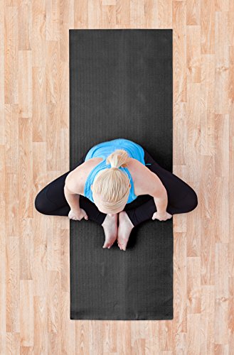 YogaAccessories 1/4" Thick High Density Deluxe Non Slip Exercise Pilates & Yoga Mat