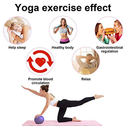 2 Pcs Pilates Ball 23cm Small Exercise Ball Stability Ball for Yoga Barre Core Training and Physical Therapy- Comes with Inflatable Straw