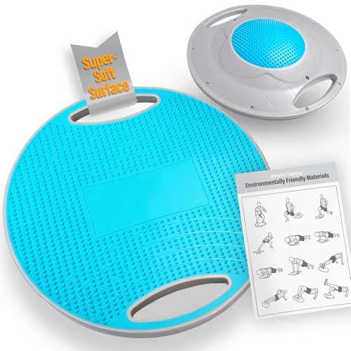 Upgraded Wobble Balance Board for Physical Therapy, Standing Desk & Gym 16 1/3" | Core Trainer with Non-slip Surface | Stability Board for Workout Balance Training | Wobble Board