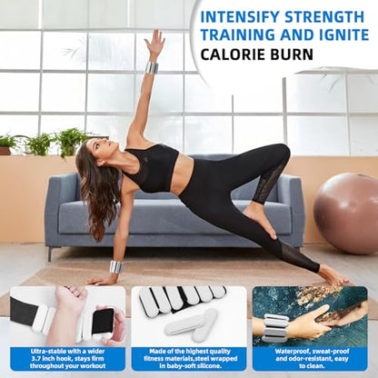 Ankle Weights for Women and Men, Adjustable Wrist Weighted Training Bracelet for Home Gym Workout, Strength Training Walkin Running, Foot weights for exercise,2pc on Set