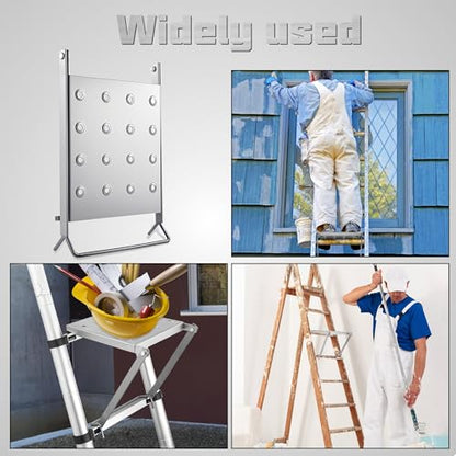 Ladder Platform Anti-Slip Ladder Work Platform Accessories for Stabilizer, Work Tray Attachment for Painters and Tools, Made of Premium Alloy Steel Holds 400 lbs