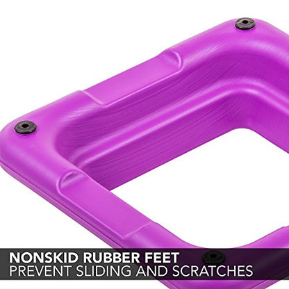 The Step Original Health Club Aerobic Step Riser, Violet, Pair (91123)
